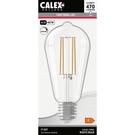 Bombilla LED E27 - CALEX - RUSTIC ST64 - Filamento recto - 4,5 W - 470 lm - 2700 K - Regulable - Transparente