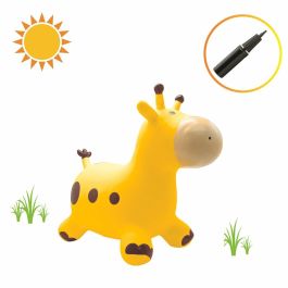 Lexibook LEX3380743104157 Jirafa saltarina hinchable, 45 cm de altura, Bomba manual incluida, para niños a partir de 3 años