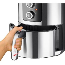 Unold 58655 Freidora de Aire Caliente XL 5L 1400W Negra/Acero Inoxidable con Funciones Hornear y Asar
