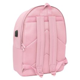 El Ganso Basics Mochila Doble para Portátil 15.6" con USB Rosa 31x44x18 cm