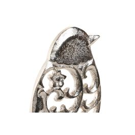 DKD Home Decor Figura Pájaro Gris y Marrón de Aluminio y Mango 5 x 25 x 14 cm Set de 2 Piezas