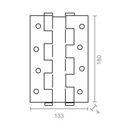 Brimic Bisagra Doble Acción BS10 Aluminio Negro 180x33mm