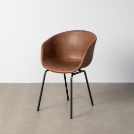 Silla Marrón Metal / Simil Piel 59 X 50,50 X 81,50 cm Precio: 134.5036. SKU: B12CDKDLRS