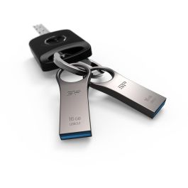STICK Silicon Power USB-Stick 16GB USB3.0 J80 Silver/Zinc Alu.