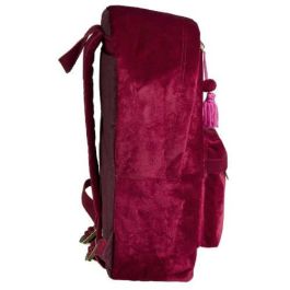 Coquette Mochila Deporte Coquette 16090090700 32 X 42 X 17 CM Terciopelo Granate Flores Rosas Brillantes