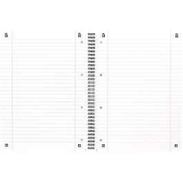 Oxford Collegeblock A4+ 80 Hojas 90g/m² Rayado, Perforado, Espiral Negro - Cubierta Cartón Aguamarina TOUCH