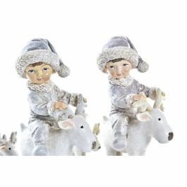 Figura Navidad Moderna DKD Home Decor Azul Gris 7.5 x 13.5 x 17 cm (2 Unidades) Figura Navidad Moderna DKD Home Decor Azul Gris 7.5 x 13.5 x 17 cm (2 Unidades)