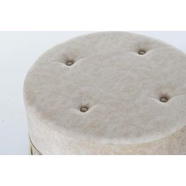 Reposapies Glam DKD Home Decor Beige Dorado 63 x 42 x 63 cm Reposapies Glam DKD Home Decor Beige Dorado 63 x 42 x 63 cm