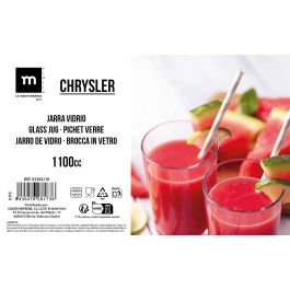 Jarra de vidrio Chrysler 1,1 litros con tapa - Inde (6 Unidades) Jarra de vidrio Chrysler 1,1 litros con tapa - Inde (6 Unidades)
