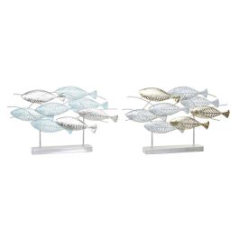 Decoracion Mediterraneo DKD Home Decor Azul Dorado 9 x 39.5 x 65.4 cm (2 Unidades) Precio: 75.49999974. SKU: S3042075