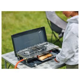 CAMPINGAZ Camping Kitchen 2 Grill & Go CV - Parrilla y cocina de camping rectangular de metal, 490x350x100 mm, 5.5 kg