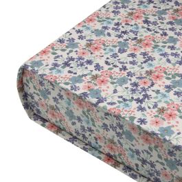 Caja Decorativa Versa Lienzo Madera MDF Flores Libro Caja Decorativa Versa Lienzo Madera MDF Flores Libro