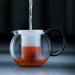 Bodum BODK1844012 Tetera con prensa Chambord Set 1,0 L con filtro de plástico y 2 vasos de 0,35 L
