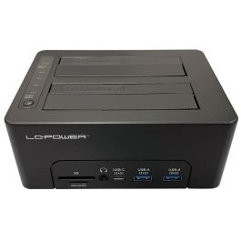 LC-Power LC-DOCK-C-MULTI-HUB Docking Station M.2 HDD/SSD SATA 2.5/3.5" USB-C con Lector de Tarjetas SD/MicroSD Negro