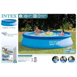 Intex Piscina Hinchable Redonda Easy Set con Depuradora de Cartucho 366x76cm (5621 Litros) +6 Años