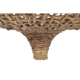 DKD Home Decor Lámpara de Techo Balinesa de Fibras Naturales 70 x 50 x 70 cm Color Natural Hecha a Mano para Bombilla E27