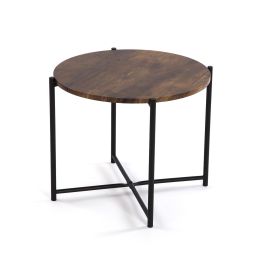 Mesa Auxiliar Redonda Madera 51x40 cm Versa Mesa Auxiliar Redonda Madera 51x40 cm Versa