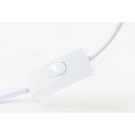 DKD Home Decor Lámpara Sobremesa Romántico Blanco Rosa Palo 30x30x49 cm (2 Unidades) Resina Poliéster