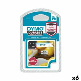 Cinta de transferencia térmica Dymo Blanco Negro 12 x 5,5 mm (6 Unidades) Precio: 111.4999996. SKU: S8424222