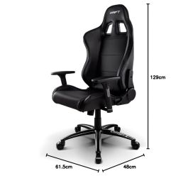 DRIFT DR200 Silla Gaming Profesional, Asiento Acolchado, Reposabrazos Ajustable 3D, Respaldo Reclinable hasta 135 Grados, Negro