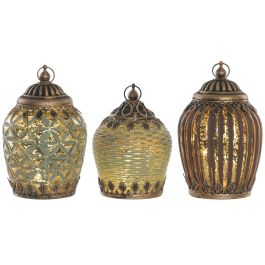 DKD Home Decor Decoración Luminosa Árabe Verde Marrón 13x17.5x13 cm 6 Unidades LED Cristal Precio: 39.7848. SKU: B1B7LNNR8V