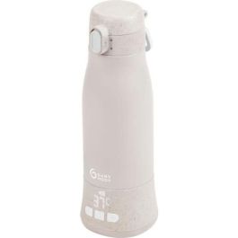 Babymoov BBM3661276184398 Calentador de biberones portátil Moov & Feed 340ml, beige mineral, control de temperatura, mantiene el calor