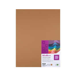 Liderpapel Cartulina Marron Escolar 50x65 cm 240g/m2 Paquete de 25 Hojas