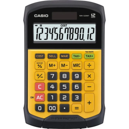 Casio WM-320MT Calculadora de Sobremesa 12 Dígitos Resistente al Agua y Polvo Amarillo-Negro Precio: 19.94999963. SKU: B12R67JYPS