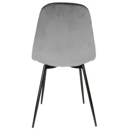Home Deco Factory Silla Giulia Terciopelo Gris Colección Lounge