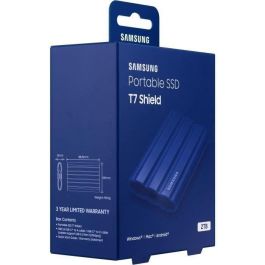 Disco Externo SSD Samsung Portable T7 Shield 2TB/ USB 3.2/ Azul