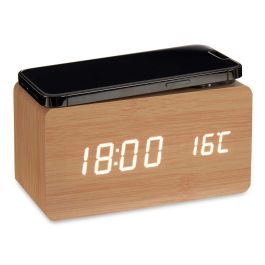 Reloj con Alarma, Cargador USB, Movimiento y Temperatura, Efecto Madera, Giftdecor - 15x7.5x7 cm (12 Unidades) Reloj con Alarma, Cargador USB, Movimiento y Temperatura, Efecto Madera, Giftdecor - 15x7.5x7 cm (12 Unidades)
