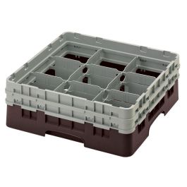 CAMBRO - 9S434-184 - Cesta de lavado 9 comp. 2 alturas - 14,8 cm Ø máx. - alt. máx. 13,5 cm - 50 x 50 x 18,4 cm - Beige Precio: 58.59000048. SKU: B1HF8MJSCN
