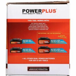 Dual Power POWDP35100 Grinder de esquina inalámbrica 20V Ø115 mm con arranque progresivo, herramienta sin batería ni cargador