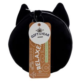 Puckator Almohada de Viaje Relaxeazzz con Antifaz de Gato Feline Fine, 95% Poliéster, 16.5x13.5x10.5cm