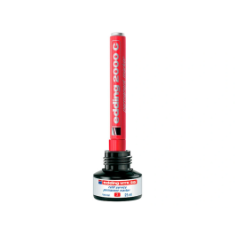 Edding Tinta MTK25 para Rotuladores Recargables, Sistema Capilar, Color Rojo, 25 ml