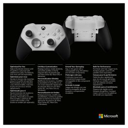 Microsoft Xbox Elite Controller Series 2 Core Edition White Gamepad Inalámbrico y alámbrico Bluetooth/USB para PC y Xbox One