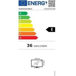 CONTINENTAL EDISON CELED40HD22B6 - Televisor LED Full HD 40 (101 cm) - 3xHDMI, 2xUSB - Negro