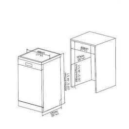 Lavavajillas de libre instalación CONTINENTAL EDISON - 10 cubiertos - Ancho 44,8 cm - Clase D - 45 dB - Negro
