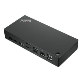 Lenovo 4X20E50558 ThinkPad Universal USB-C Dock Estación de Acoplamiento, Carga Rápida 100W, Soporte 4K, 3 Monitores, Negro