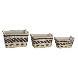 Cesta Colonial DKD Home Decor Natural Gris Oscuro 26 x 24 x 38 cm Set de 3 Precio: 50.99000016. SKU: S3028972