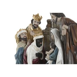 DKD Home Decor Nacimiento de Navidad Tradicional en Resina Multicolor | 8.5 cm Largo x 20.5 cm Ancho x 20.5 cm Alto