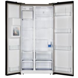 Frigorífico americano 556L - Total No Frost - dispensador de agua y hielo - Clase E - motor inversor - negro Frigorífico americano 556L - Total No Frost - dispensador de agua y hielo - Clase E - motor inversor - negro
