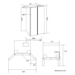 Frigorífico americano 556L - Total No Frost - dispensador de agua y hielo - Clase E - motor inversor - negro Frigorífico americano 556L - Total No Frost - dispensador de agua y hielo - Clase E - motor inversor - negro