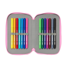 Plumier Doble Gabby's Dollhouse Party Rosa 12.5 x 19.5 x 4 cm 28 piezas