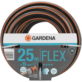 Gardena Flex Manguera de Riego de Jardín Ø19 mm (3/4") 25 m, 25 bar, Flexible, Anti UV y Anti Algas