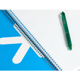 Antartik Cuaderno espiral A4 micro tapa dura 80h 100 gr cuadro 5mm rosa fluor