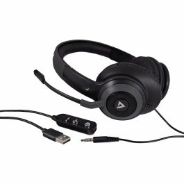 Auriculares con Micrófono V7 HC701 Negro Auriculares con Micrófono V7 HC701 Negro