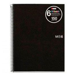 Miquelrius Cuaderno Espiral 150H A4 5x5 mm 70 gr 4 Taladros Microperforado 6 Bandas Tapa Negro Precio: 9.5000004. SKU: B1CLTY3652