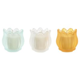 Vela Shabby DKD Home Decor Naranja Azul 6.5 x 7 x 6.5 cm (6 Unidades) Precio: 21.49999995. SKU: B18KG7MQP9