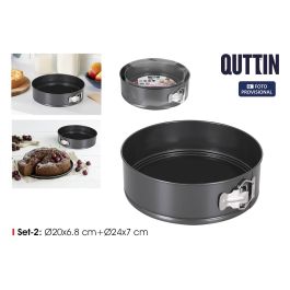 Set de 2 Moldes Desmontables Inde 20x6.8 cm + 24x7 cm Quttin (6 Cajas)